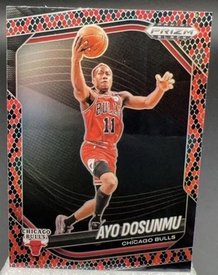 2024-25 Panini Prizm Black Ayo Dosunmu Snakeskin Prizm SSP MC Chicago Bulls