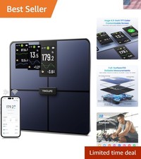 High Precision Digital Weight Scale   400 lbs Capacity, Syncs with Fitdays App