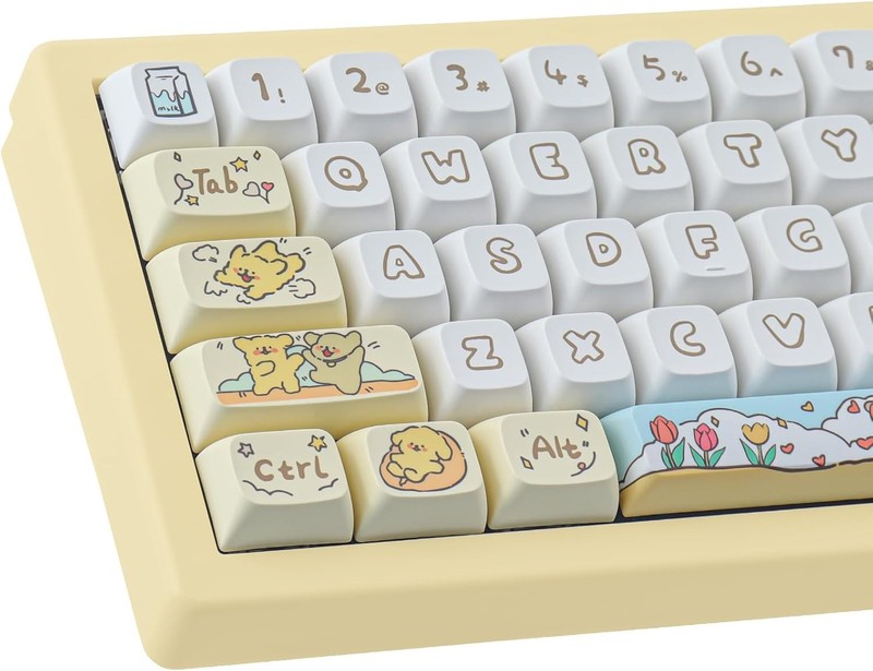 PBT Custom Keycaps 139 Keys XDA Profile Keycaps Set Compatible with Cherry Gate