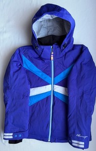 OBERMEYER Juniors SZ 16 Ski Snowboarding DOWN Jacket Full Zipper Hood Blue