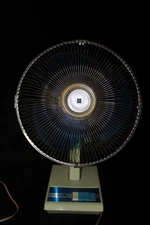 Vintage 1970s EXL Super Deluxe 12 - 22in Tall Oscillating Fan Works Great