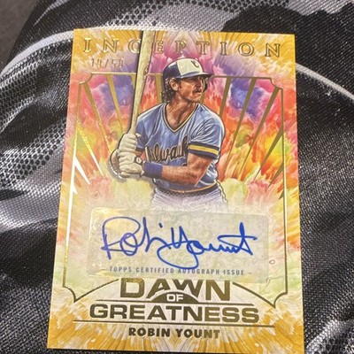 Robin Yount 2026 Topps Inception Dawn of Greatness Gold Auto /50 Brewers HOF