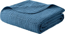 Muslin Blanket 100 Organic Cotton Throw Large 50" x 60" for Bed Couch Summer Ga