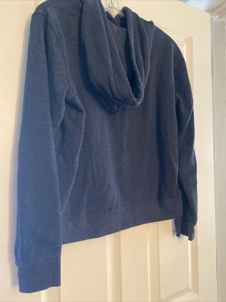 Aeropostale Sudadera con Capucha Talla Mediana Mujer Sudadera Azul Marino Floral Logo Foto 4 de 4