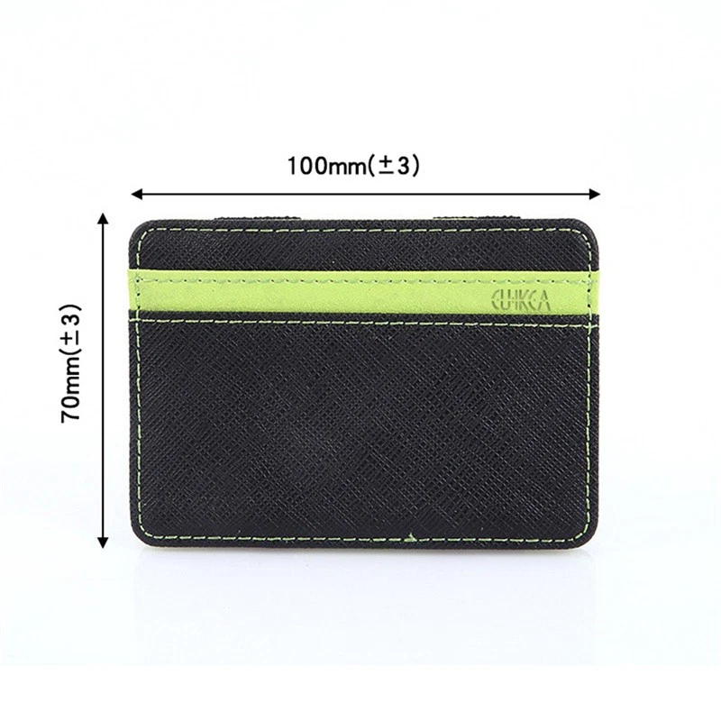 Thin PU Leather Women Men Magic Wallets Mini Short Business Credit Card Holder - Bild 4 von 4