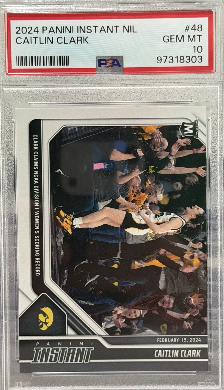 PSA 10 GEM MY - 2024 Panini Instant Nil - Caitlin Clark #48 /5000 (RC)