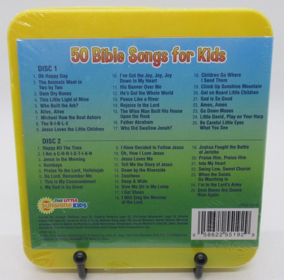 LITTLE SUNSHINE KIDS: 50 BIBLE SONGS FOR KIDS 2-DISC MUSIC CD SET, 2014 ...