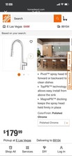 Delta Trinsic Pro Pull-Down High Arc Kitchen Faucet, Polished Chrome, 1-Handle