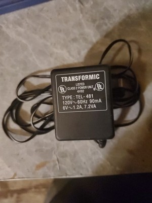 AC Adapter Oem TRANSFORMIC TYPE TEL-481 Mr Christmas Holiday Skater Power Supply
