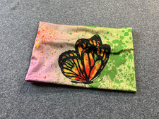 Extra Wide Headbands Women's Multicolor Butterfly Print Non-Slip Soft Stretchy