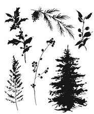 Tim Holtz Cling Stamps 7"X8.5"-Winter Watercolor 2