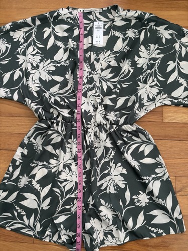 Abercrombie & Fitch Romper Long Sleeve Green Floral NEW Size SP - Picture 5 of 11