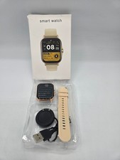 Rose Gold Fitness Tracker Smartwatch 1.69" Screen Waterproof NEW