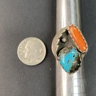 Sterling Silver Ring 70’s Vintage Estate Turquoise Size 6