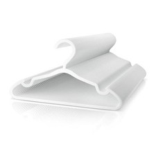 Plastic Kids Hangers - 50 Pack Non-Slip Baby Clothes 11.4"-50 Pack White