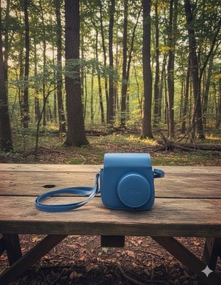 Stilvolle Instax Mini Schutztasche - Sky Blue Blau Schutzbeutel