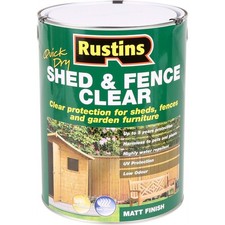 Rustins Quick Dry Shed & Fence Protector - Clear - 5 Litre