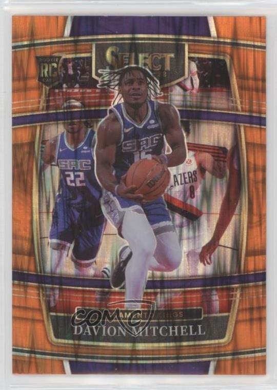 2021-22 Panini Select Concourse Orange Flash Prizm Davion Mitchell #23 b7z