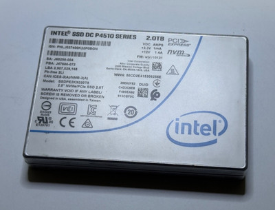 **** HOT **** Intel DC P4510 2TB PCIe 3.1 x4 NVMe SSD U.2 2.5'' (SSDPE2KX020T8) -