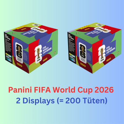 Panini FIFA World Cup 2026 WM 26 - 2 x Display (200 Tüten = 1400 Sticker ) - NEU