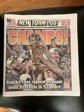 NY KNICKS NBA CHAMPIONS NEW YORK POST Periódico Completo 14/06/26 TOTALMENTE NUEVO