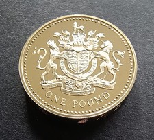 2003 One Pound £1 Proof - Royal Arms - Queen Elizabeth II - British Coin