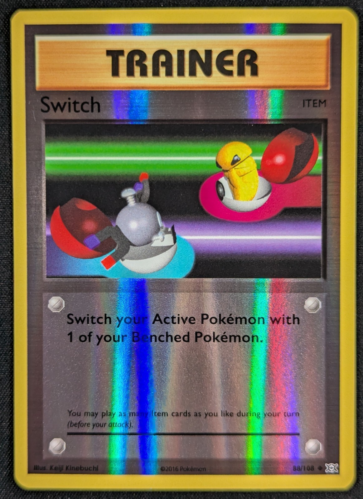Switch Trainer 2016 XY Evolutions Reverse Holo Pokemon Card 88/108 (NM)
