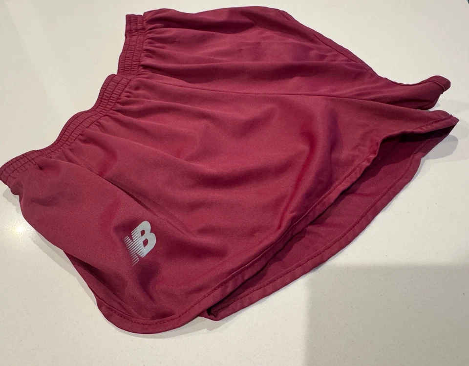 Vintage 1990's New Balance Fine Nylon running shorts size L Red made in USA - Image 2 of 4