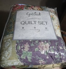 Blooming Prairie 100 Cotton Reversible Quilt Set - Twin/XL Floral Patchwork