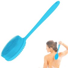Silicone Body Scrubber Exfoliator with Handle, Gentle Back Scrubber, Shower B...