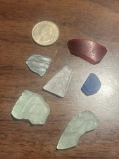 Collection 6 Rare Pieces Genuine Sea Glass Puerto Rico