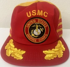USMC United States Marine Core 3 Stripes Trucker Mesh Snapback Hat Cap USA