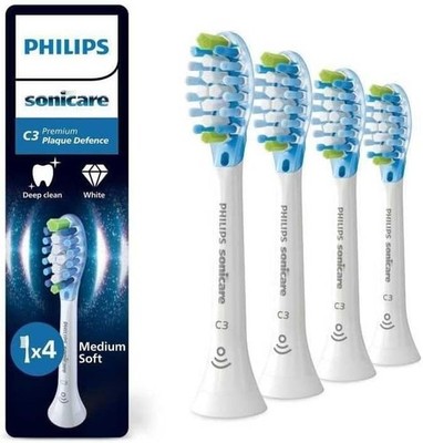 Philips Sonicare C3 Premium Plaque Defence Toothbrush Heads Set4, White, HX9044