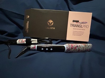CALISTA Triangl Pro Heated Brush Floral Detailer Hair Styling w/ Box