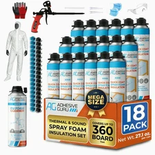 Closed Cell Spray Foam 18x32.80oz – Self Expanding Thermal & Sound Insulation