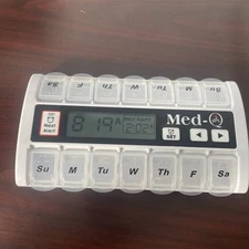 Med-Q Automatic Medicine Pill Box Dispenser Beep Reminder White