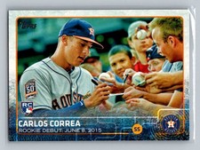 2015 Topps Update #US251 Carlos Correa Rookie Debut RC