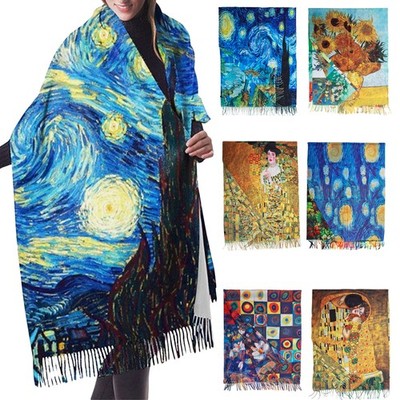 Unisex Klimt VanGogh Kandinsky Monet Stole Scarf Shawl TOOCOOL A001
