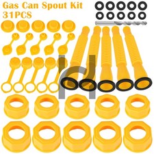 5X Gas Can Spout Nozzle Vent Kit Replacement for Plastic Gas Cans Old Style Caps