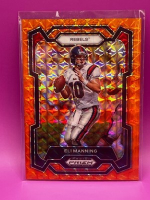 2023  Prizm Draft Picks - Eli Manning Orange Finite 10/39 SSP Jersey Number JSY#