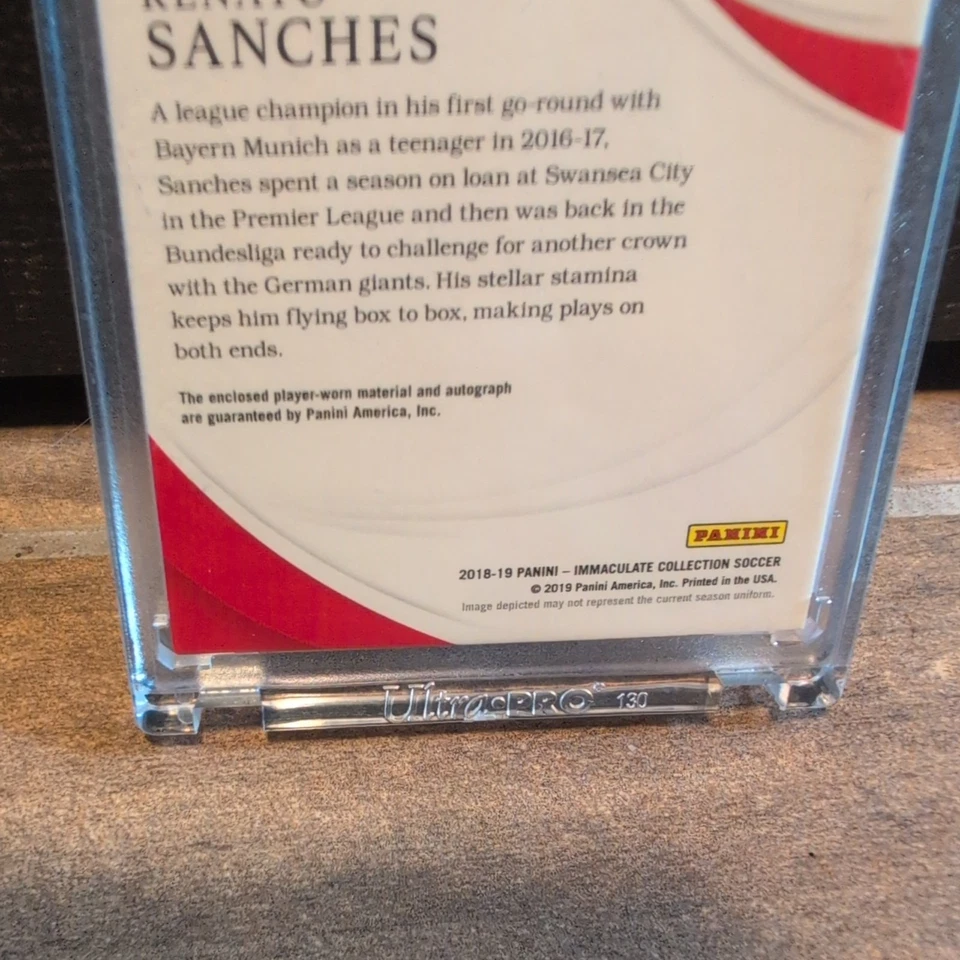 2018-19 Panini Immaculate Bayern Munich Renato Sanches Patch Auto 21/25 climacoo - Image 4 of 4