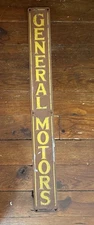 Vintage 1940s General Motors GM Embossed Dealership Metal Advertising Sign
