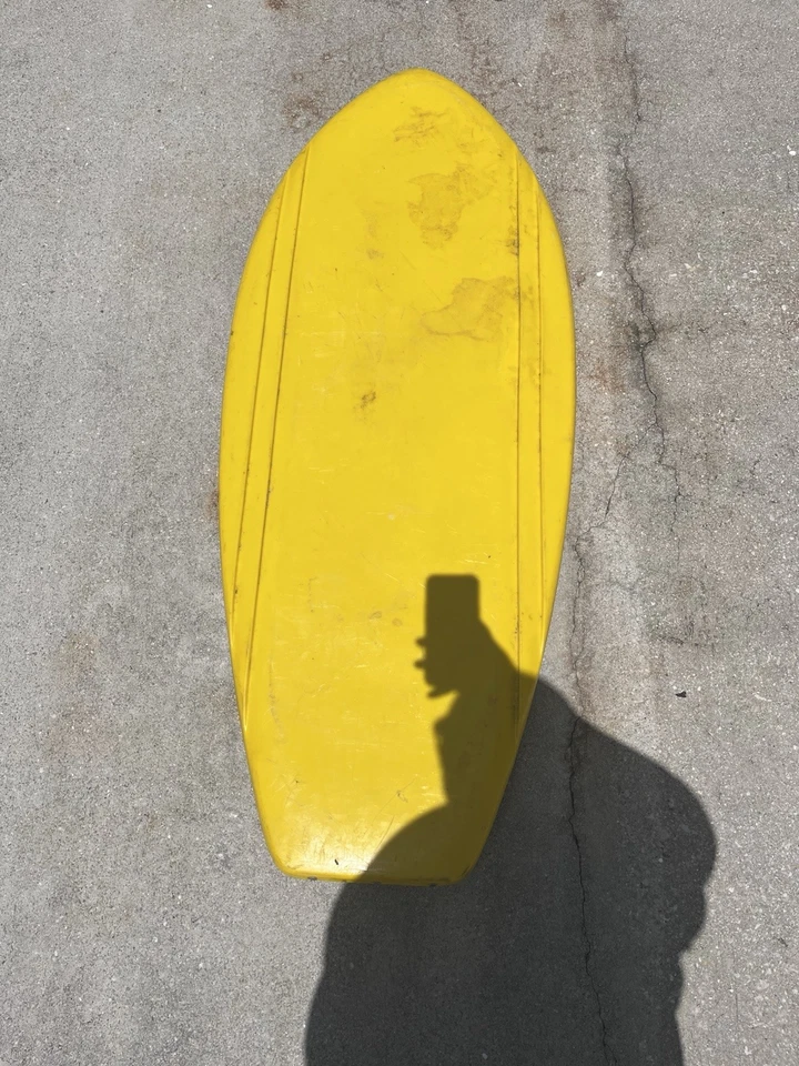 Vintage Yellow HydroSlide Knee Board Krans Co. San Francisco CA - Image 4 of 4
