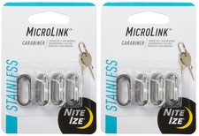 Nite Ize 4-Pack MicroLink Stainless Steel Carabiner 2-Pack 