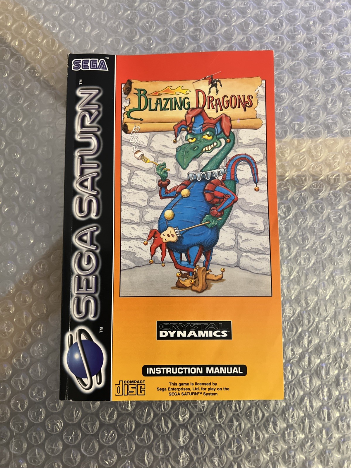 Blazing Dragons Notice Seule Sega Saturn TBE +++ FRA / EUR