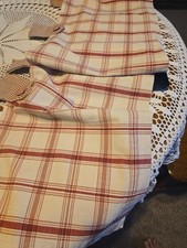 Waverly Red & White Plaid Valance 96" Long