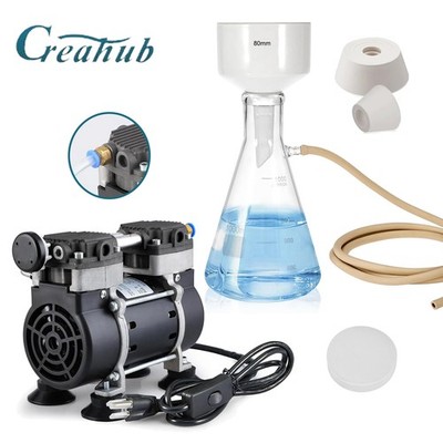 50L/min 180W Lab Vacuum Pump with 1000mL buchner Funnel Filtering Kit New
