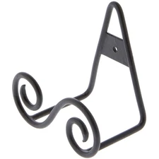 Bard's Black S-Shaped Wall Mountable Display Easel, 3.5" H x 3.75" W x 2.5" D