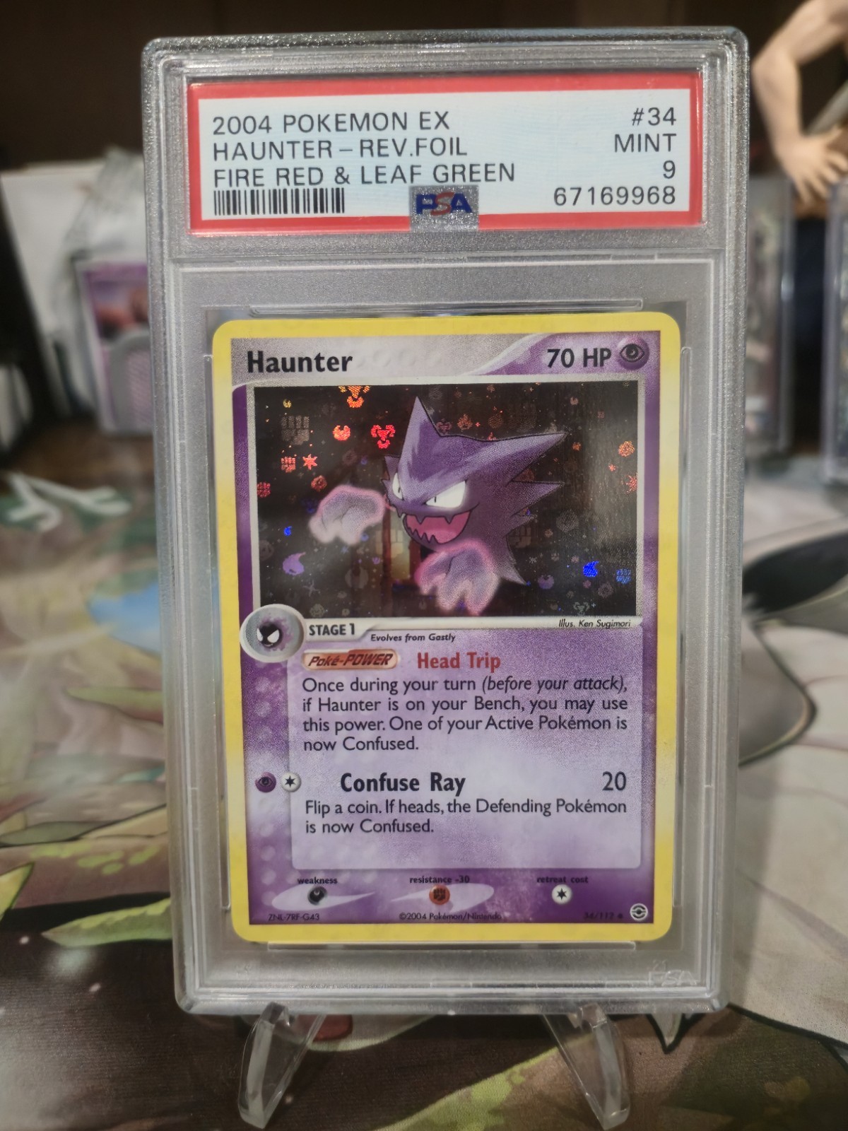 2004 Pokémon EX FireRed & LeafGreen 34 Haunter Reverse PSA 9 Mint *POP 83*