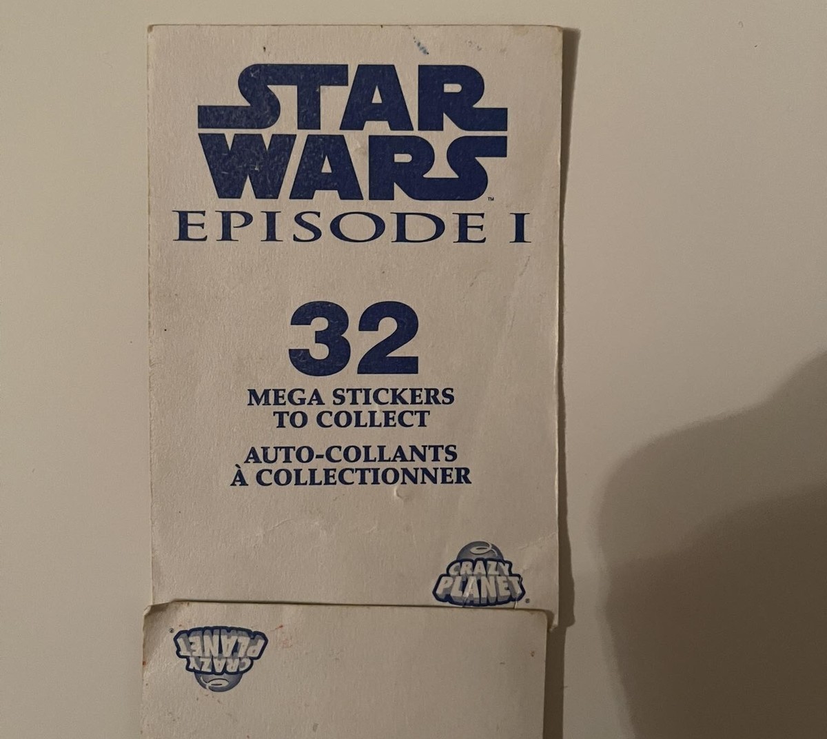 Vintage Rare Star Wars Episode 1 Stickers Lot of 6! Crazy Planet